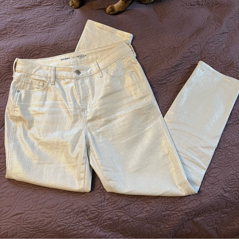 Old Navy Shimmery High-Rise Jeans